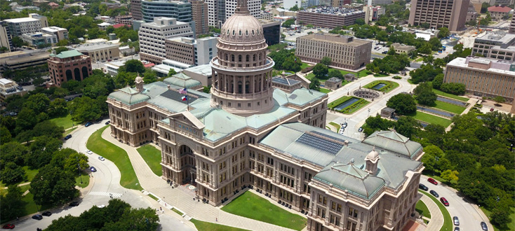 Texas State Capital from above